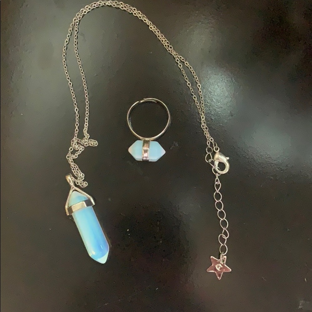 Matching necklace and ring